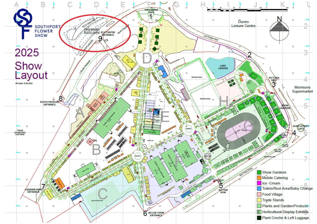 Southport flower show map