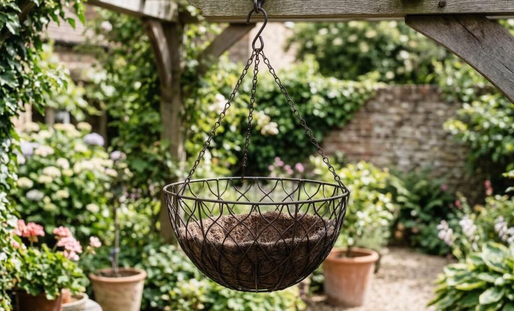 Wire hanging basket