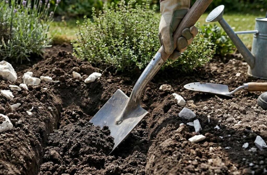 Chalky soil and plants