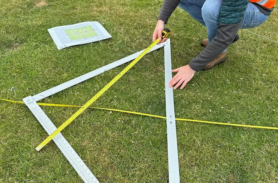 Tape measure for garden design