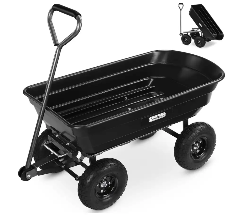 Tipping 4 wheel wheelbarrow