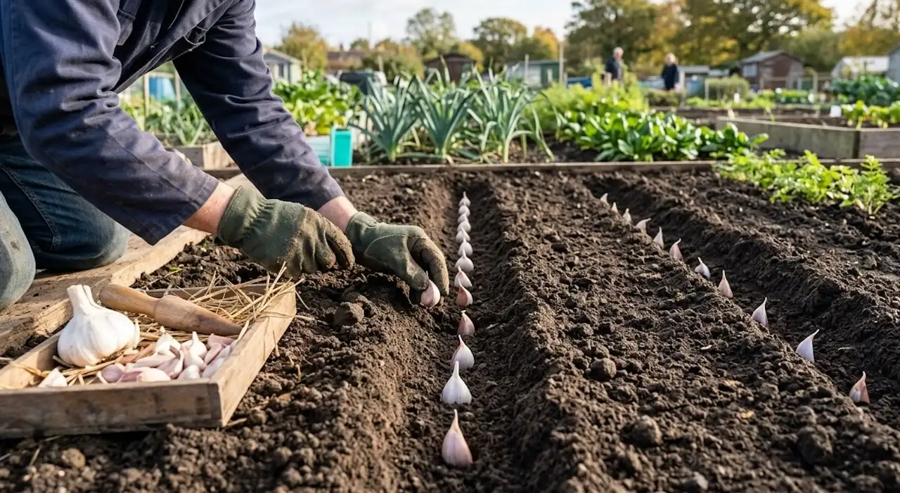Growing garlic