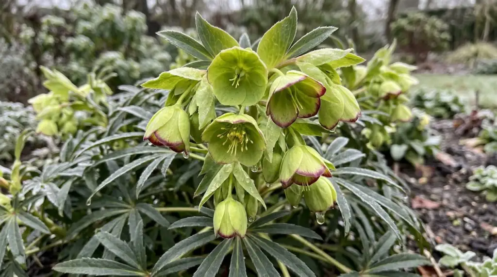Stinking Hellebore Helleborus foetidus in flower